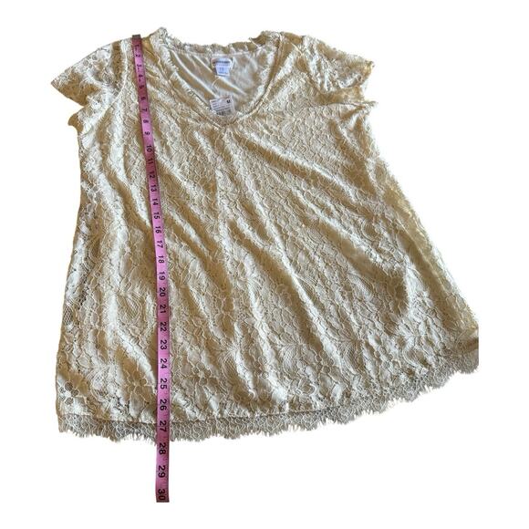 Motherhood Women's Maternity Lace Top Cream Ivory Lined Size Medium M - Picture 6 of 10
